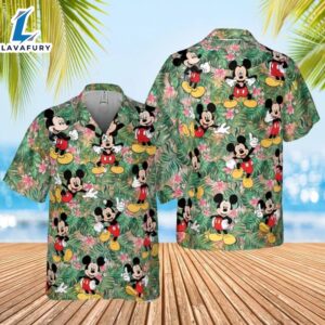 Mickey Mouse Hawaiian Shirt Vintage Button Down Short Sleeve Shirt Disney Hawaiian Shirt