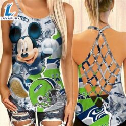 Mickey Seattle Seahawks Criss-Cross Tank…