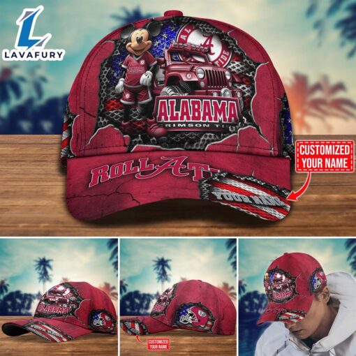 NCAA Mickey Mouse Alabama Crimson Tide Trending Customize Cap New Arrival