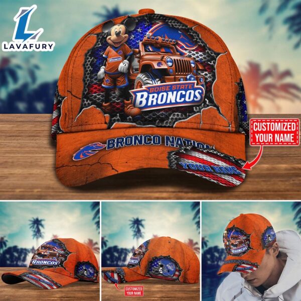 NCAA Mickey Mouse Boise State Broncos Trending Customize Cap New Arrival