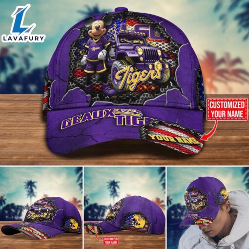 NCAA Mickey Mouse LSU TIGERS Trending Customize Cap New Arrival