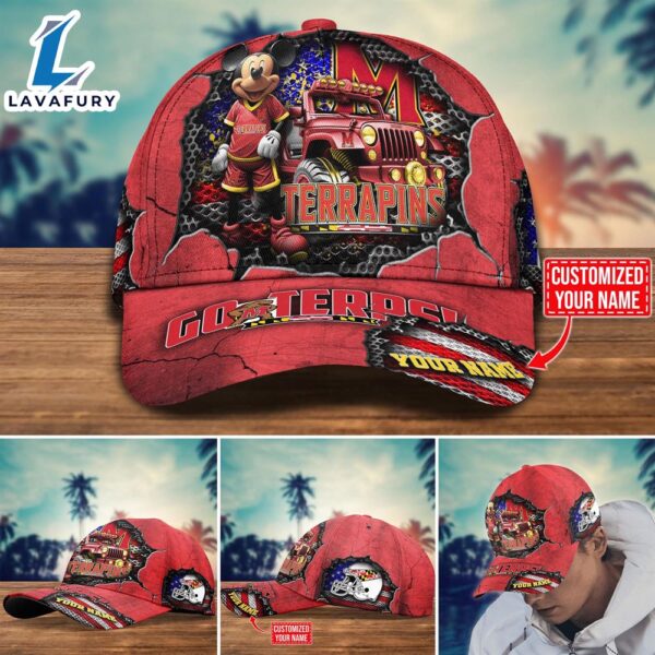 NCAA Mickey Mouse Maryland Terrapins Trending Customize Cap New Arrival