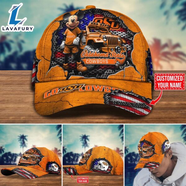 NCAA Mickey Mouse Oklahoma State Cowboys Trending Customize Cap New Arrival