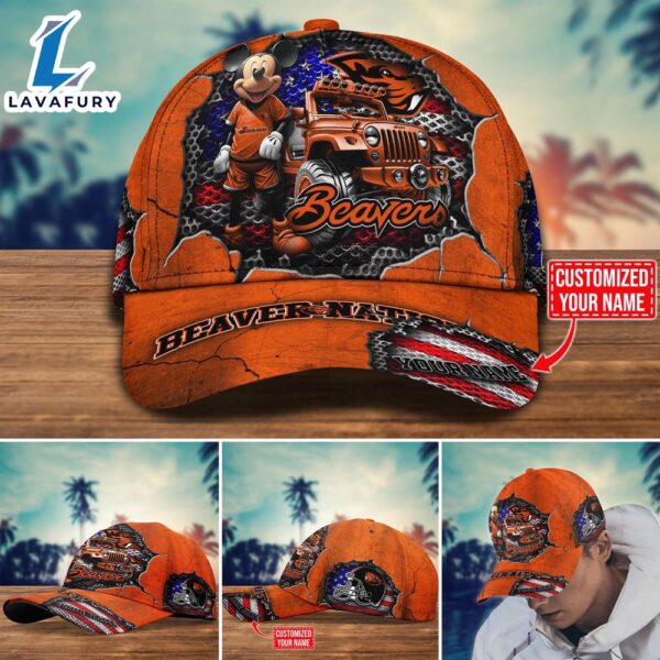 NCAA Mickey Mouse Oregon State Beavers Trending Customize Cap New Arrival