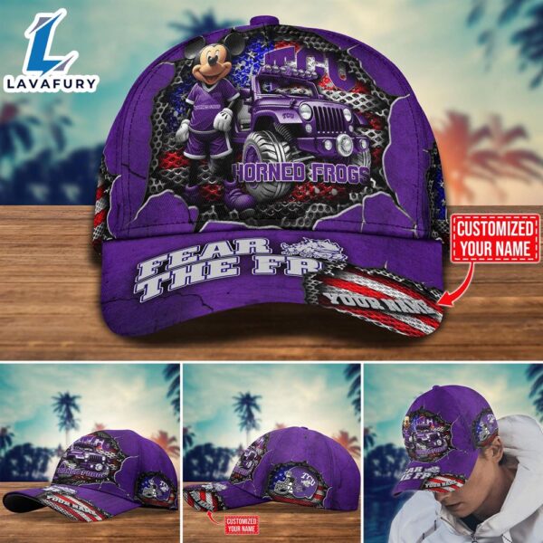 NCAA Mickey Mouse TCU Horned Frogs Trending Customize Cap New Arrival