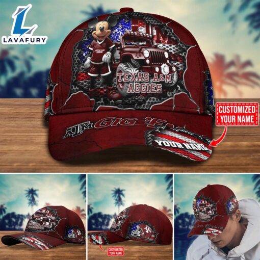 NCAA Mickey Mouse Texas A&ampM Aggies Trending Customize Cap New Arrival