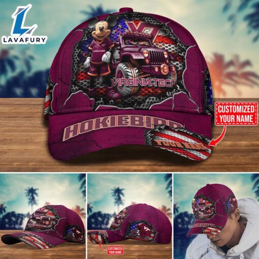 NCAA Mickey Mouse Virginia Tech Hokies Trending Customize Cap New Arrival