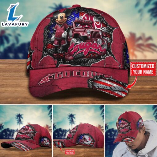 NCAA Mickey Mouse Washington State Cougars Trending Customize Cap New Arrival