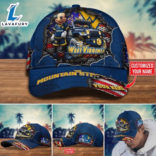 NCAA Mickey Mouse West Virginia Mountaineers Trending Customize Cap New Arrival