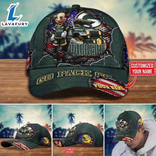 NFL Mickey Mouse Green Bay Packers Trending Customize Cap New Arrival