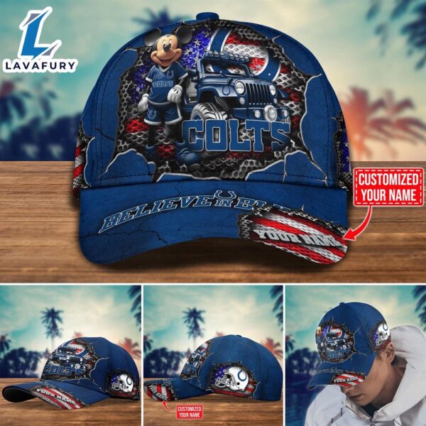 NFL Mickey Mouse Indianapolis Colts Trending Customize Cap New Arrival