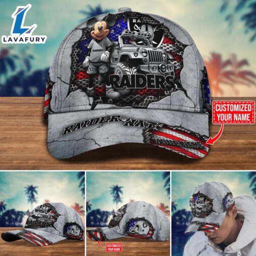 NFL Mickey Mouse Las Vegas Raiders Trending Customize Cap New Arrival