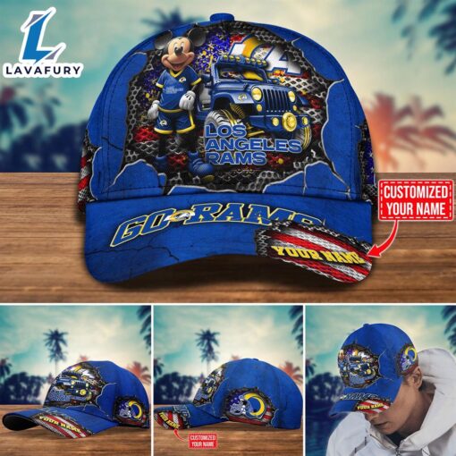 NFL Mickey Mouse Los Angeles Rams Trending Customize Cap New Arrival