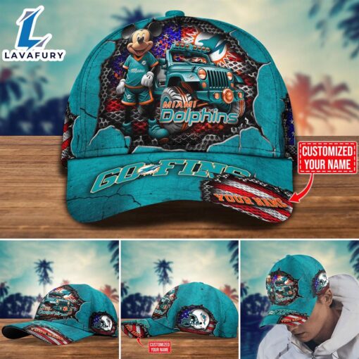 NFL Mickey Mouse Miami Dolphins Trending Customize Cap New Arrival