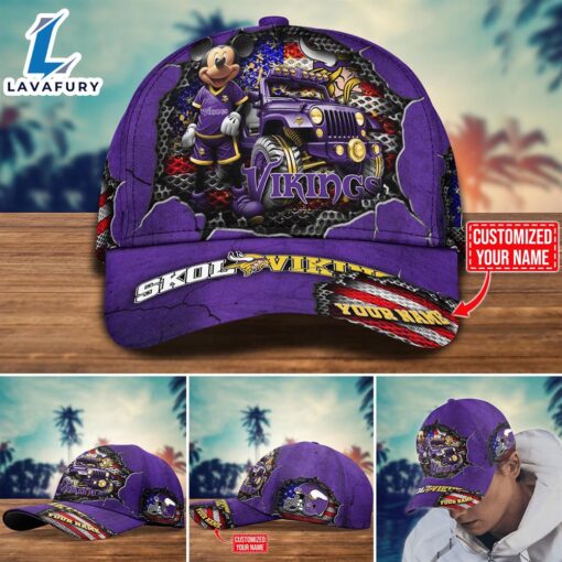 NFL Mickey Mouse Minnesota Vikings Trending Customize Cap New Arrival