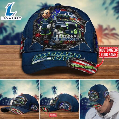 NFL Mickey Mouse Seattle Seahawks Trending Customize Cap New Arrival