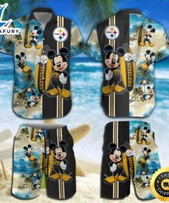 Pittsburgh Steelers Mickey Mouse Hawaiian…