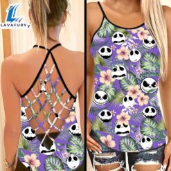 Purple Tropical Jack Skellington Criss-Cross…