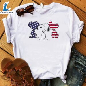 Snoopy American Flag Happy America 4th Of July Independence Day Shirt