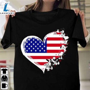 Snoopy Heart American Flag the…