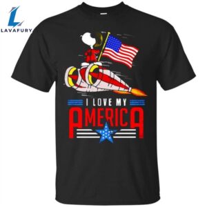 Snoopy I Love My America Snoopy Independence Day 4th Of July T-Shirt