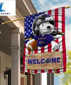 Snoopy Peanuts Baltimore Ravens Welcome…