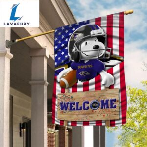 Snoopy Peanuts Baltimore Ravens Welcome…