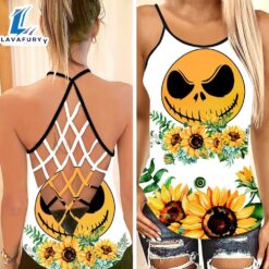 Sunflower Jack Skellington Face Criss-Cross…