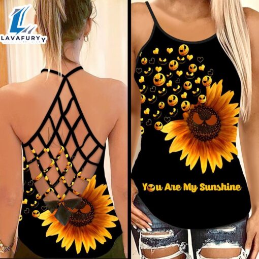 You Are My Sunshine Jack Skellington Criss-Cross Tank Top