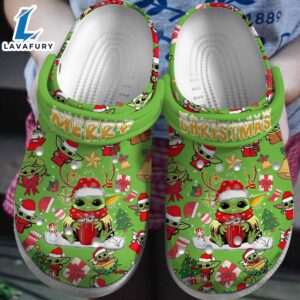 Baby Yoda Christmas Movie Crocs Crocband Clogs Shoes Comfortable For Men Women and Kids
