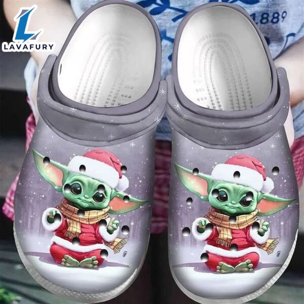 Baby Yoda In Santa Claus Suit Crocband Clog Shoes For Men Women