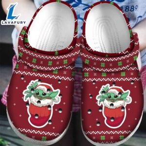 Baby Yoda In Socks Ugly Christmas Pattern Crocband Clog Shoes For Men Women
