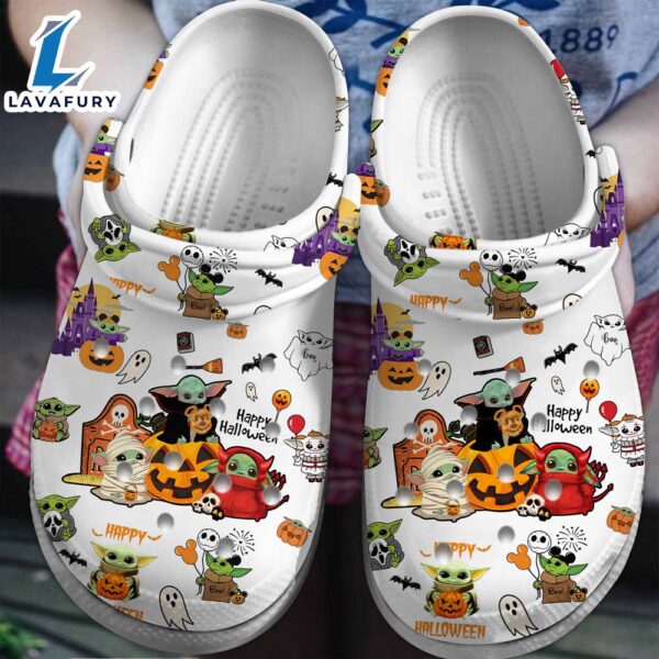 Baby Yoda Movie Crocs Crocband Clogs Shoes Comfortable For Men Women and Kids