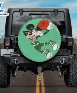 Boston Celtics Mickey Playing Car Spare Tire Cover