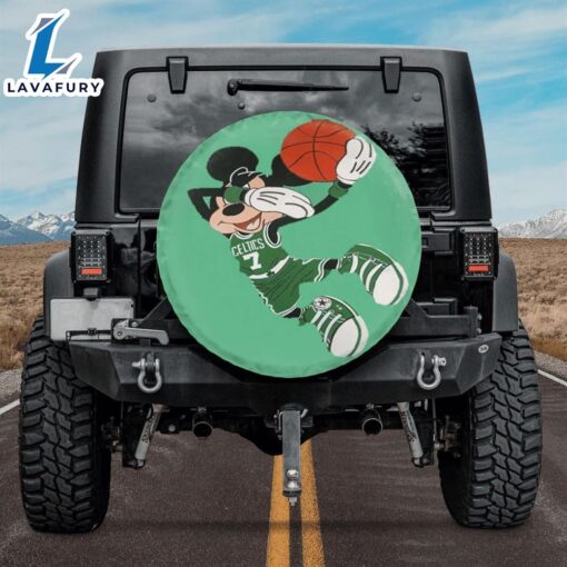 Boston Celtics Mickey Playing Car Spare Tire Cover