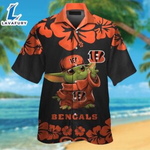 Cincinnati Bengals Baby Yoda Tropical Hawaiian Shirt For Men And Women