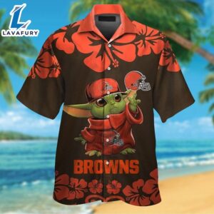 Cleveland Browns Baby Yoda Tropical Hawaiian Shirt For Men And Women