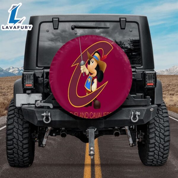 Cleveland Cavaliers Mickey Disney 3D Car Spare Tire Cover