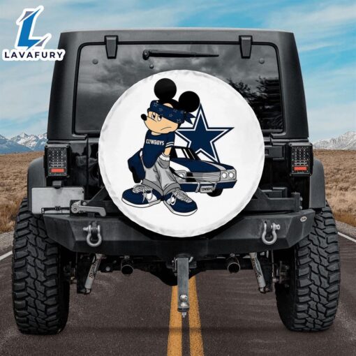 Dallas Cowboys Mickey Car Star Spare Tire Cover Gifts For Fans