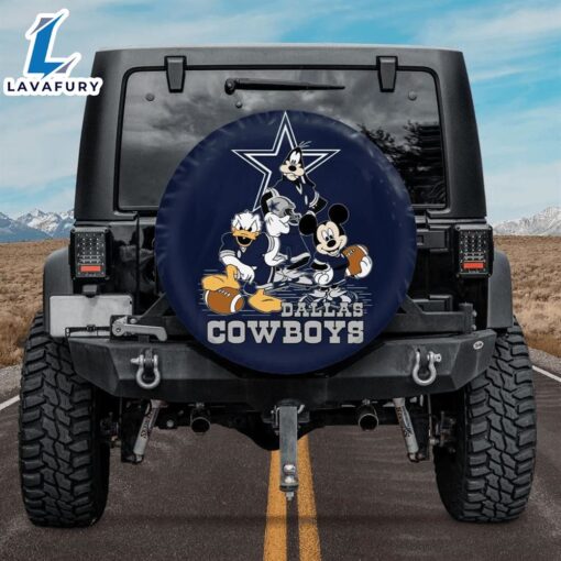 Dallas Cowboys Mickey Donald Goofy Spare Tire Cover Gifts For Fans