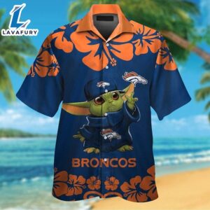 Denver Broncos Baby Yoda Tropical Hawaiian Shirt For Men And Women