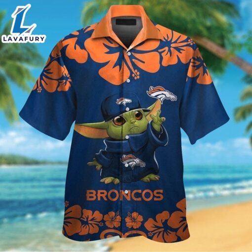 Denver Broncos Baby Yoda Tropical Hawaiian Shirt For Men And Women