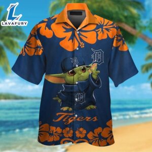 Detroit Tigers Baby Yoda Tropical Hawaiian Shirt For Men And Women