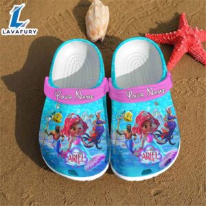Disney Junior Ariel Cartoon Crocs Crocband Clogs Shoes Comfortable For Men Women and Kids