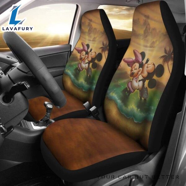 Disney Mickey Kiss Minnie In Jungle Car Seat Covers