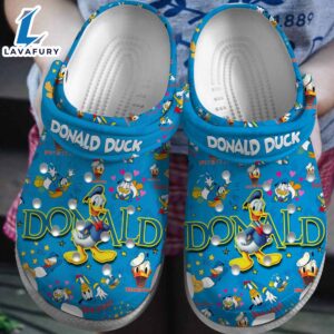 Donald Duck Disney Cartoon Crocs Crocband Clogs Shoes Comfortable For Men Women and Kids