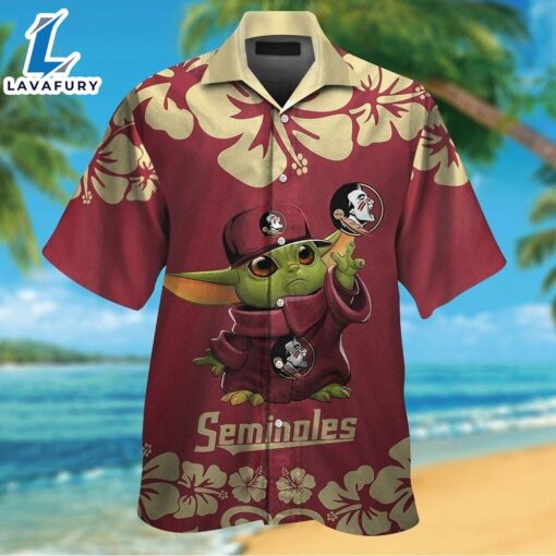 Florida State Seminoles Baby Yoda Tropical Hawaiian Shirt For Men And Women