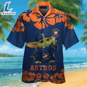 Houston Astros Baby Yoda Tropical Hawaiian Shirt For Men And Women