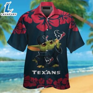 Houston Texans Baby Yoda Tropical Hawaiian Shirt For Men And Women