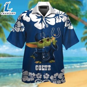 Indianapolis Colts Baby Yoda Tropical Hawaiian Shirt For Men And Women